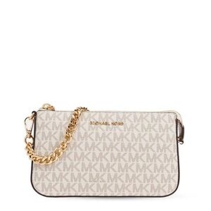 Michael Kors Monogram Crossbody Bag with Gold Chain
